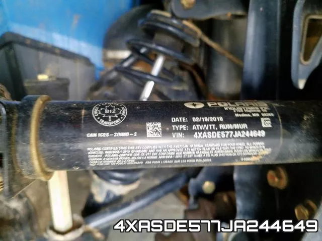 4XASDE577JA244649 фото 2