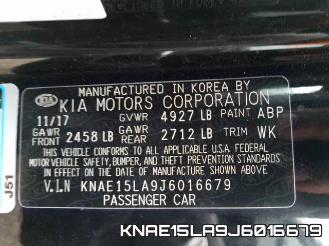 KNAE15LA9J6016679 фото 2