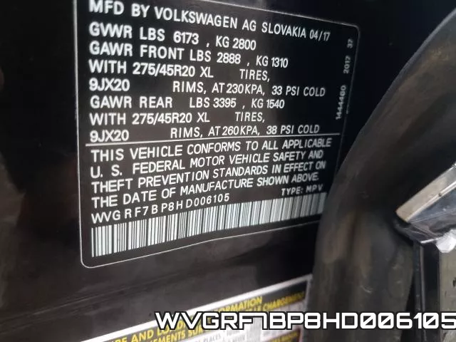 WVGRF7BP8HD006105 фото 2