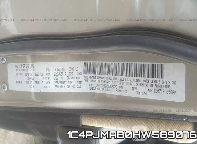 1C4PJMAB0HW589076 фото 10