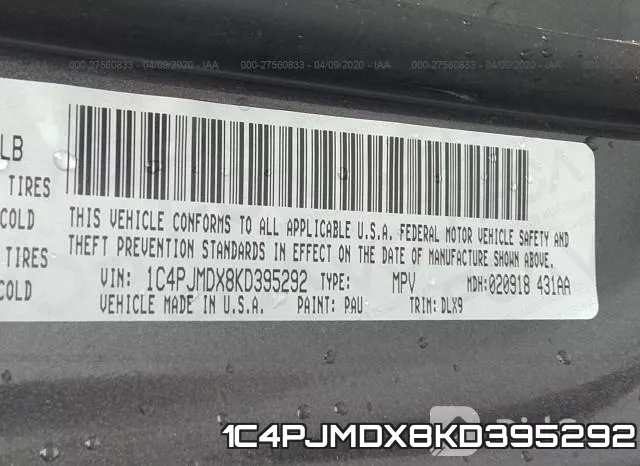1C4PJMDX8KD395292 фото 10