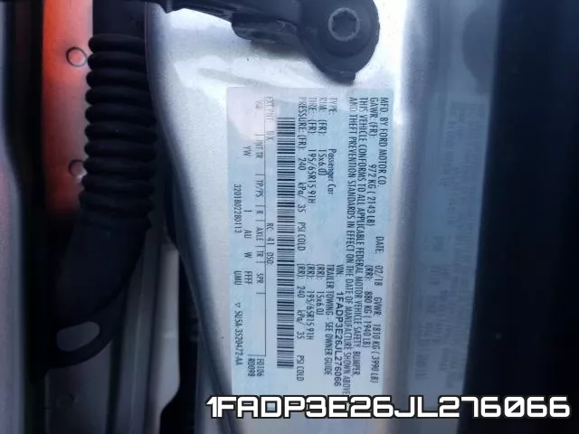 1FADP3E26JL276066 фото 2