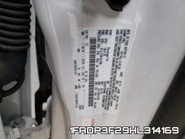 1FADP3F29HL314169 фото 2