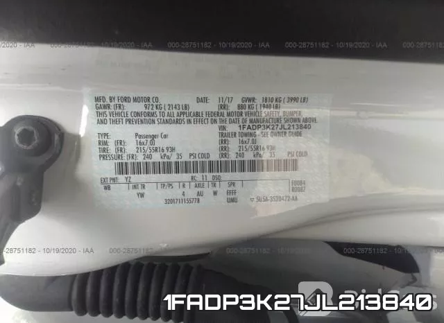 1FADP3K27JL213840 фото 10