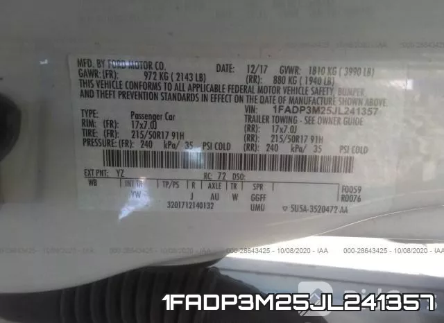 1FADP3M25JL241357 фото 10