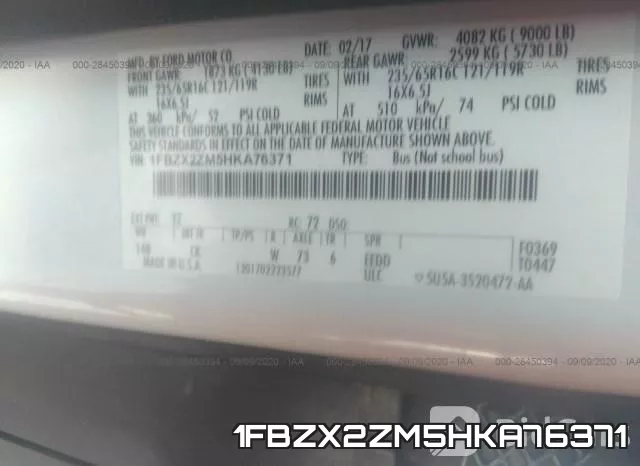 1FBZX2ZM5HKA76371 фото 10