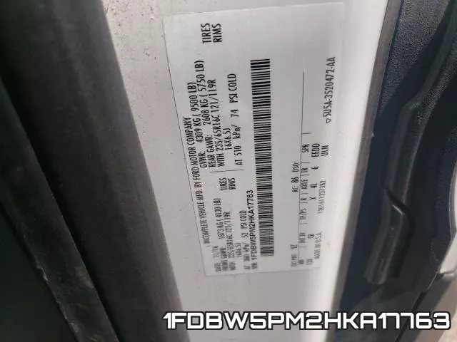 1FDBW5PM2HKA17763 фото 2