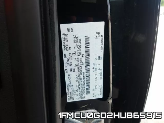 1FMCU0GD2HUB65915 фото 2