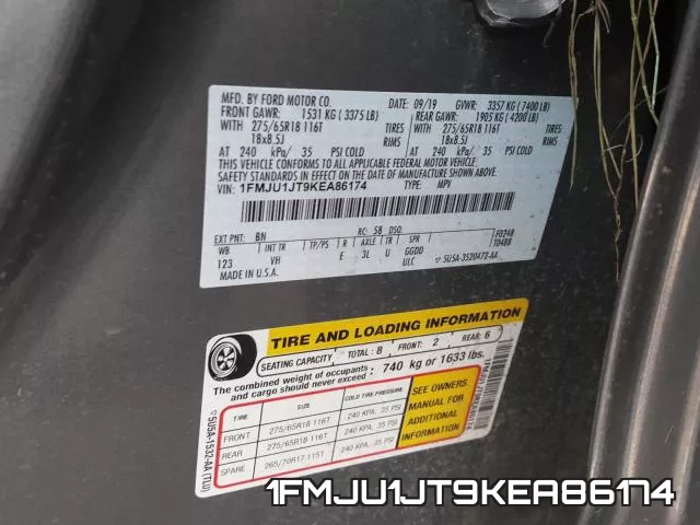 1FMJU1JT9KEA86174 фото 2