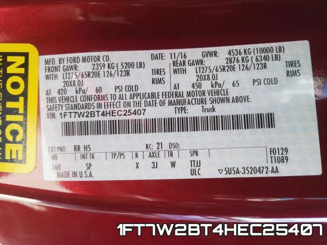 1FT7W2BT4HEC25407 фото 2