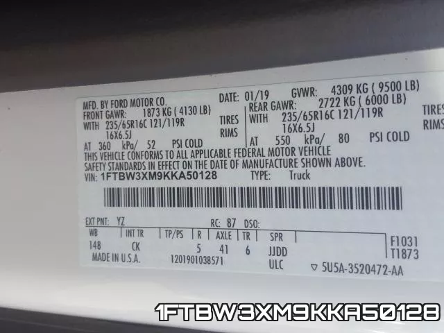 1FTBW3XM9KKA50128 фото 2
