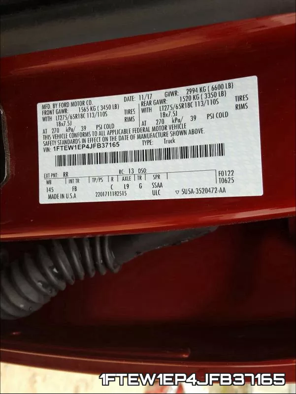 1FTEW1EP4JFB37165 фото 2