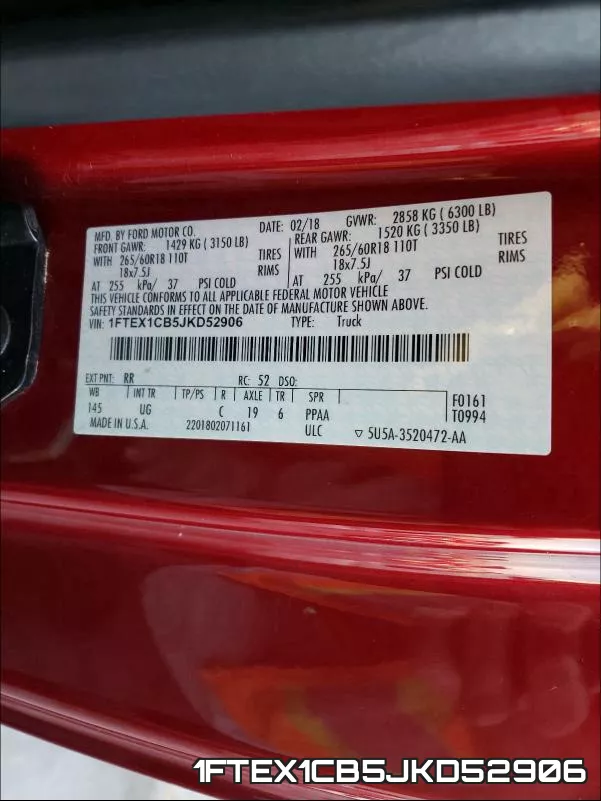1FTEX1CB5JKD52906 фото 2