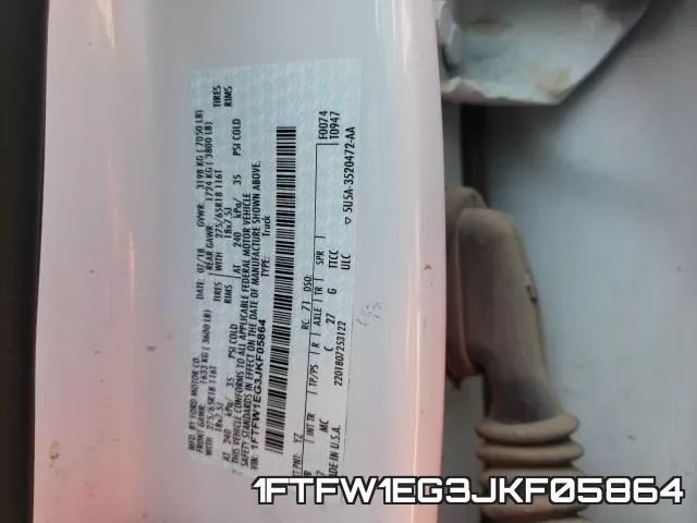 1FTFW1EG3JKF05864 фото 2