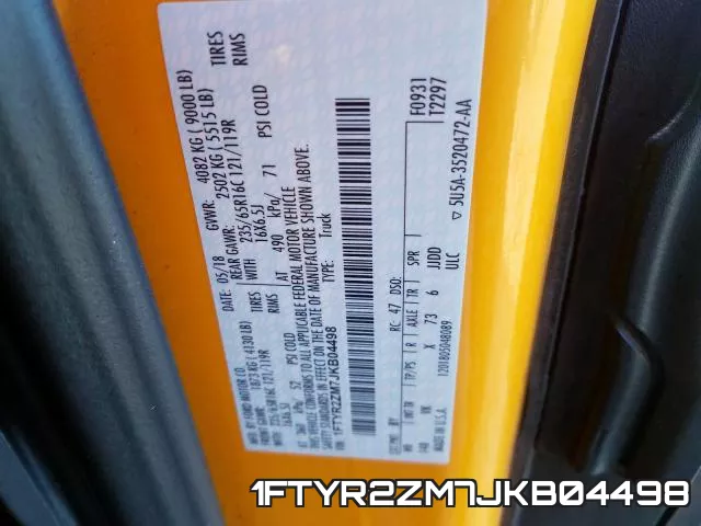 1FTYR2ZM7JKB04498 фото 2