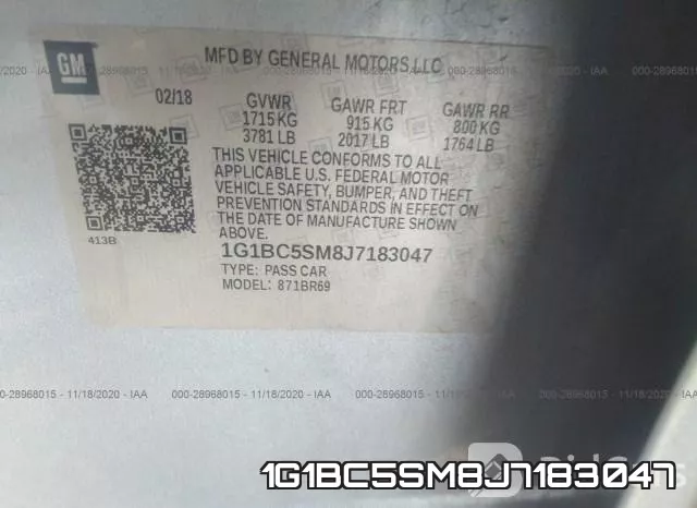 1G1BC5SM8J7183047 фото 10
