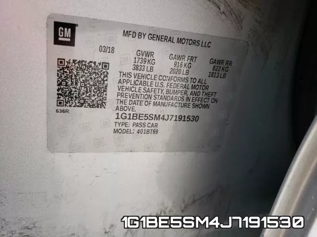 1G1BE5SM4J7191530 фото 2