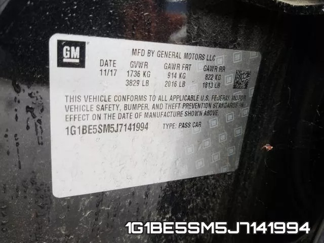 1G1BE5SM5J7141994 фото 2