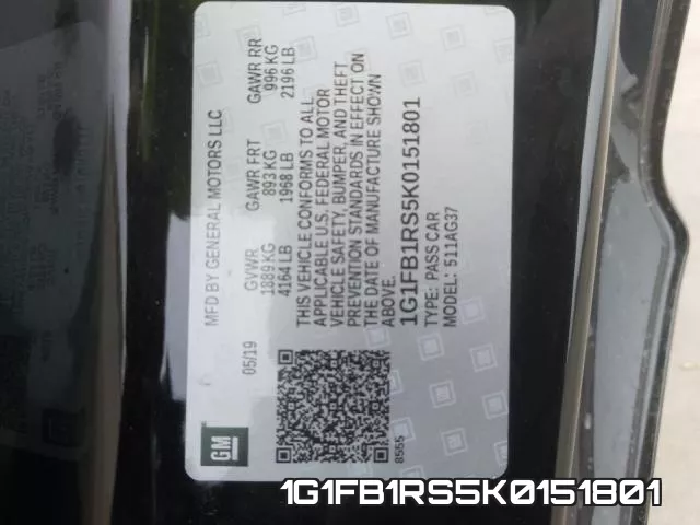 1G1FB1RS5K0151801 фото 2