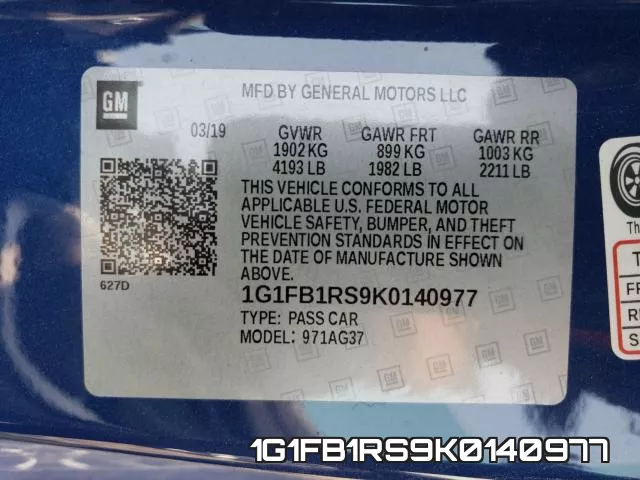 1G1FB1RS9K0140977 фото 2
