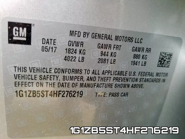 1G1ZB5ST4HF276219 фото 2