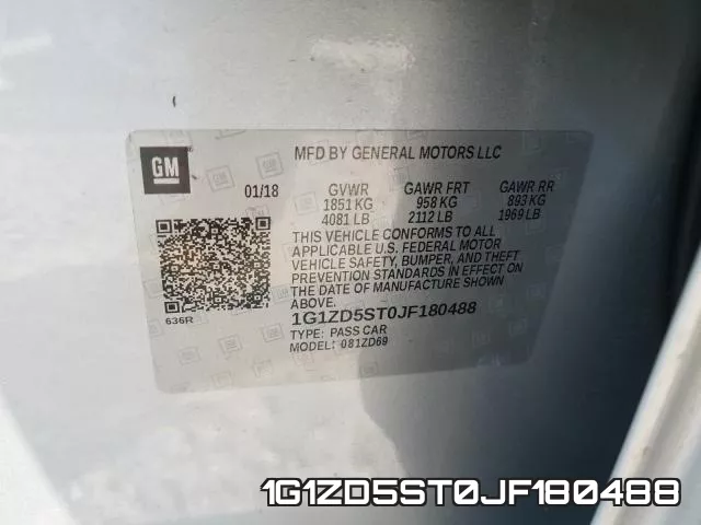 1G1ZD5ST0JF180488 фото 2