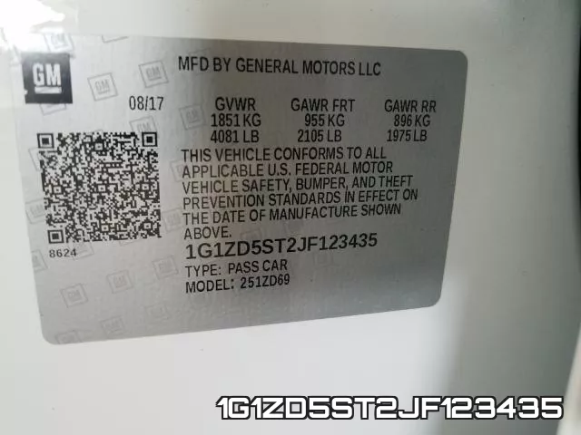 1G1ZD5ST2JF123435 фото 2