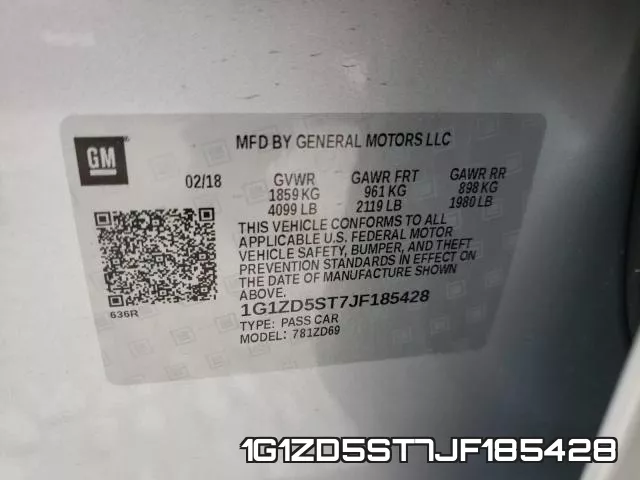 1G1ZD5ST7JF185428 фото 2