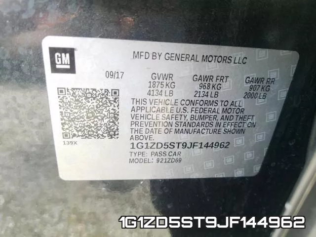 1G1ZD5ST9JF144962 фото 2