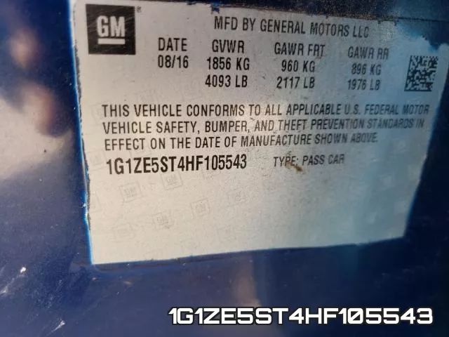 1G1ZE5ST4HF105543 фото 2