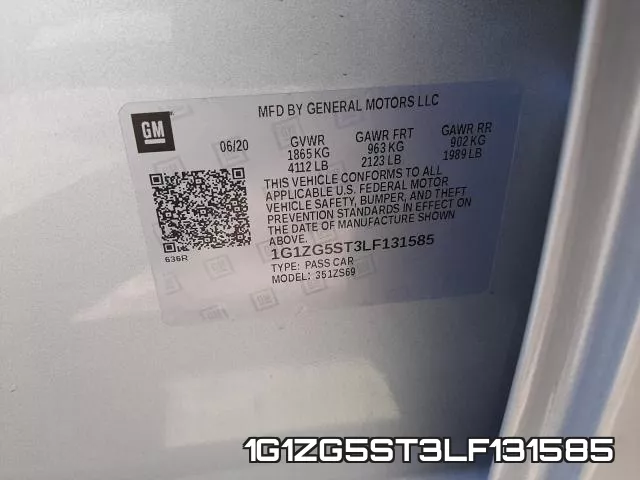 1G1ZG5ST3LF131585 фото 2