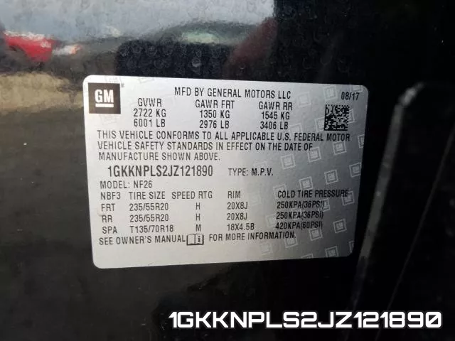1GKKNPLS2JZ121890 фото 2