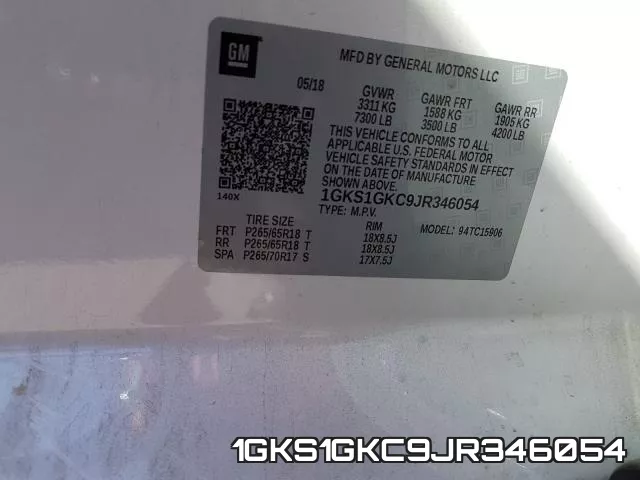 1GKS1GKC9JR346054 фото 2