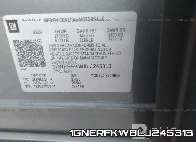 1GNERFKW8LJ245313 фото 10