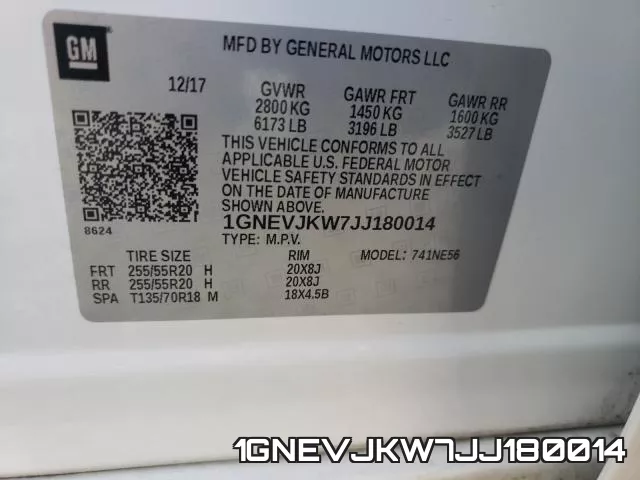 1GNEVJKW7JJ180014 фото 2