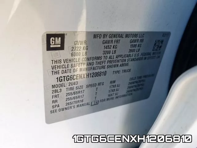 1GTG6CENXH1206810 фото 2