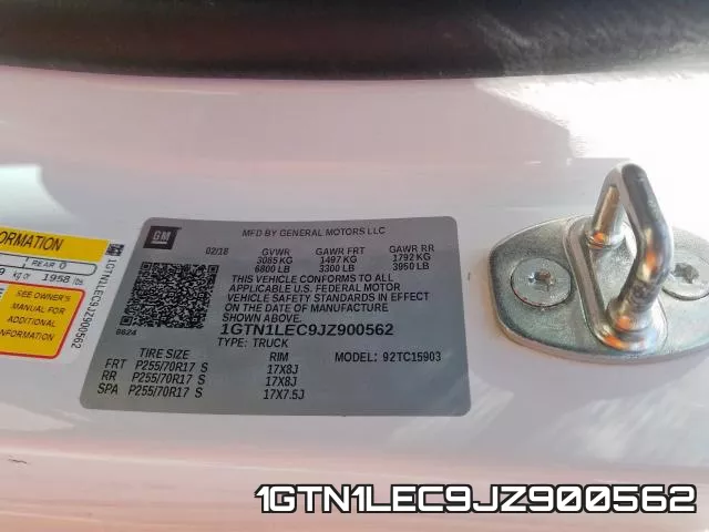 1GTN1LEC9JZ900562 фото 2