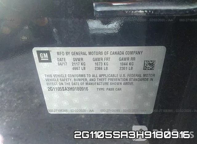 2G1105SA3H9180916 фото 10