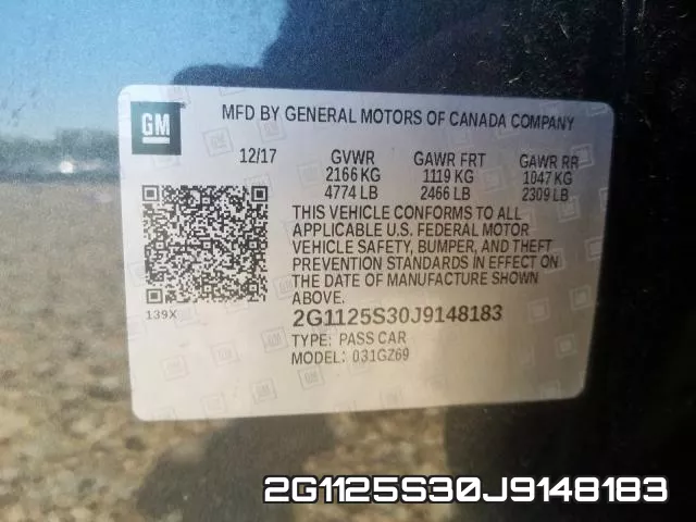 2G1125S30J9148183 фото 2