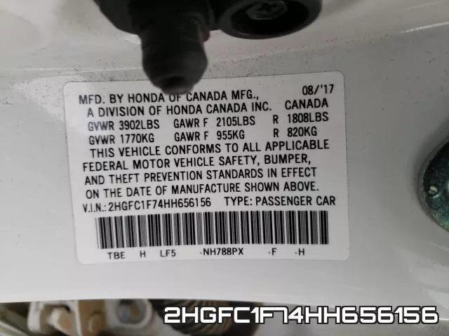 2HGFC1F74HH656156 фото 2