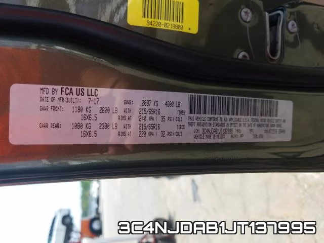 3C4NJDAB1JT137995 фото 2
