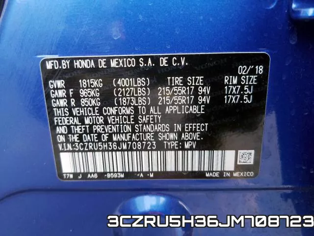 3CZRU5H36JM708723 фото 2