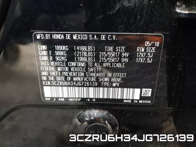 3CZRU6H34JG726139 фото 2