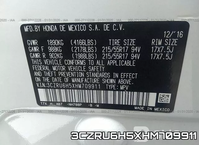 3CZRU6H5XHM709911 фото 10
