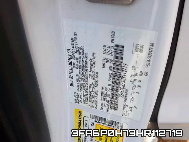 3FA6P0H73HR112719 фото 2