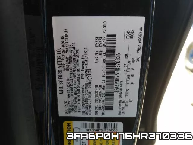 3FA6P0H75HR370336 фото 2