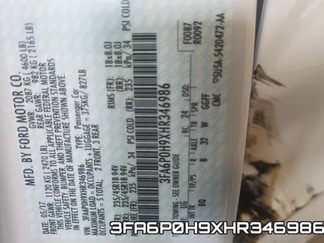 3FA6P0H9XHR346986 фото 2