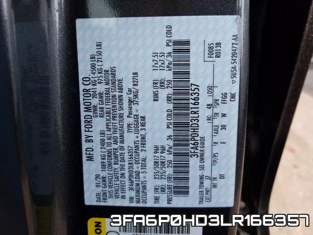 3FA6P0HD3LR166357 фото 2