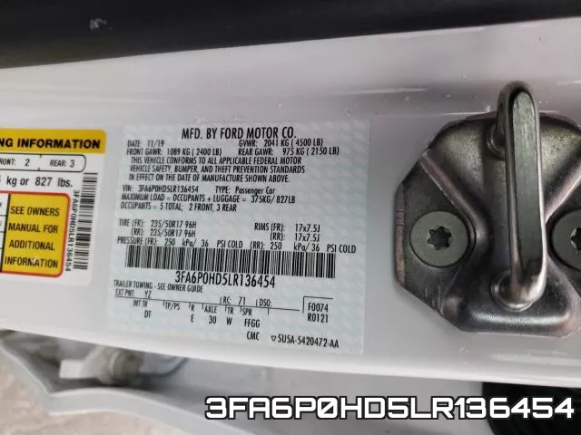 3FA6P0HD5LR136454 фото 2