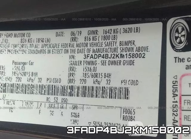 3FADP4BJ2KM158002 фото 10